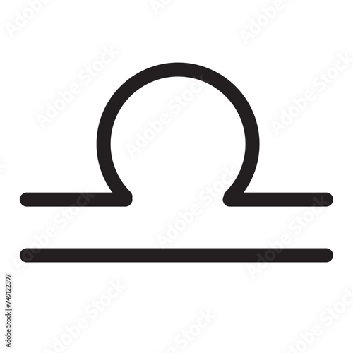 Libra sign. astrological sign symbols. black vector. symbol for horoscope.