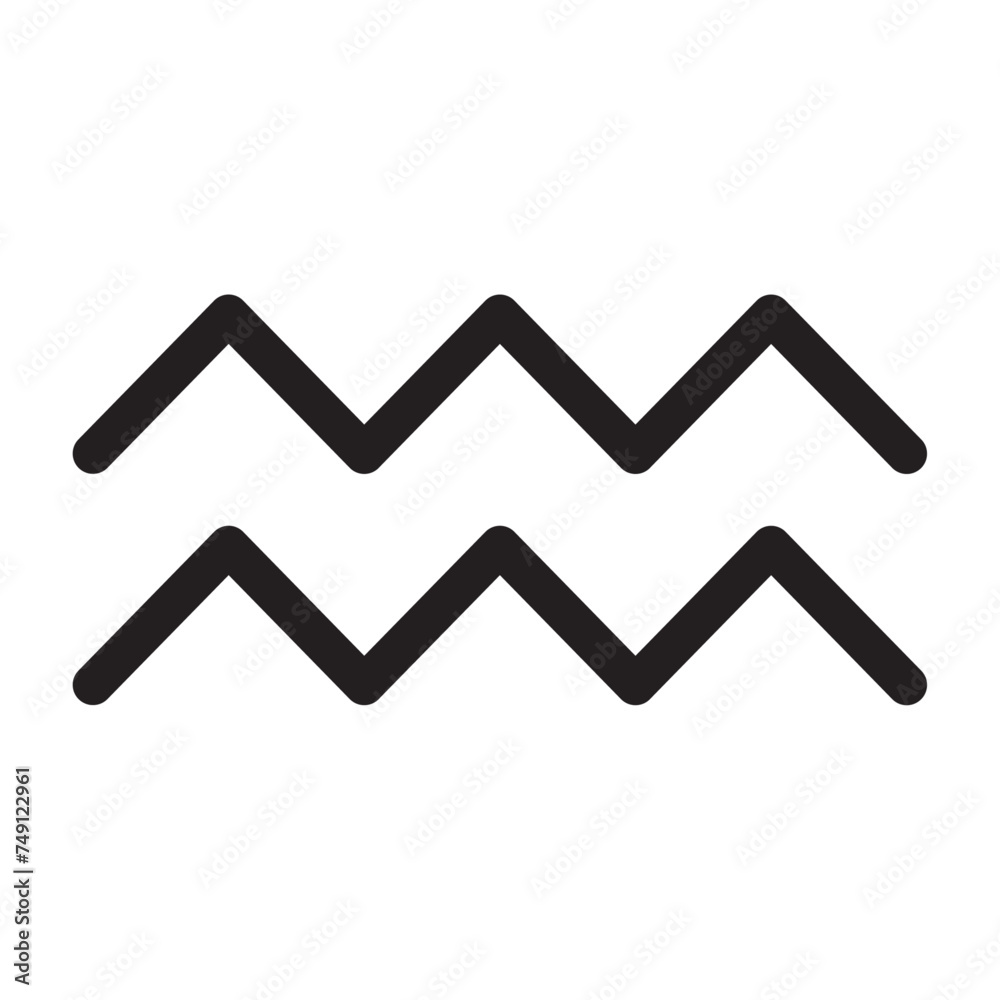 Aquarius sign. astrological sign symbols. black vector. symbol for horoscope. Aquarius sign. astrological sign symbols. black vector. symbol for horoscope.