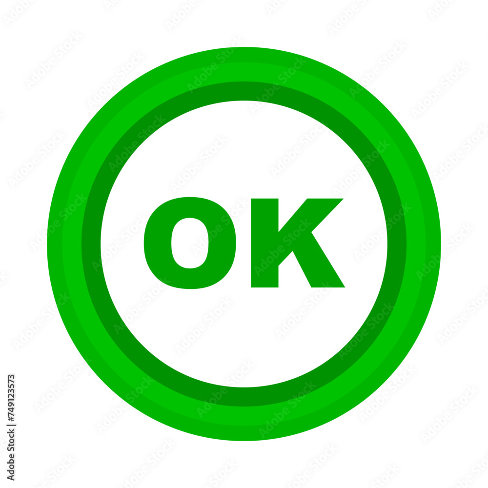 OK sign. Permission or approval. Vector. OK sign. Permission or approval. Vector.
