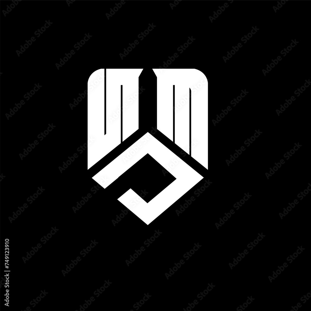 Fototapeta premium NDM letter logo design on black background. NDM creative initials letter logo concept. NDM letter design. 