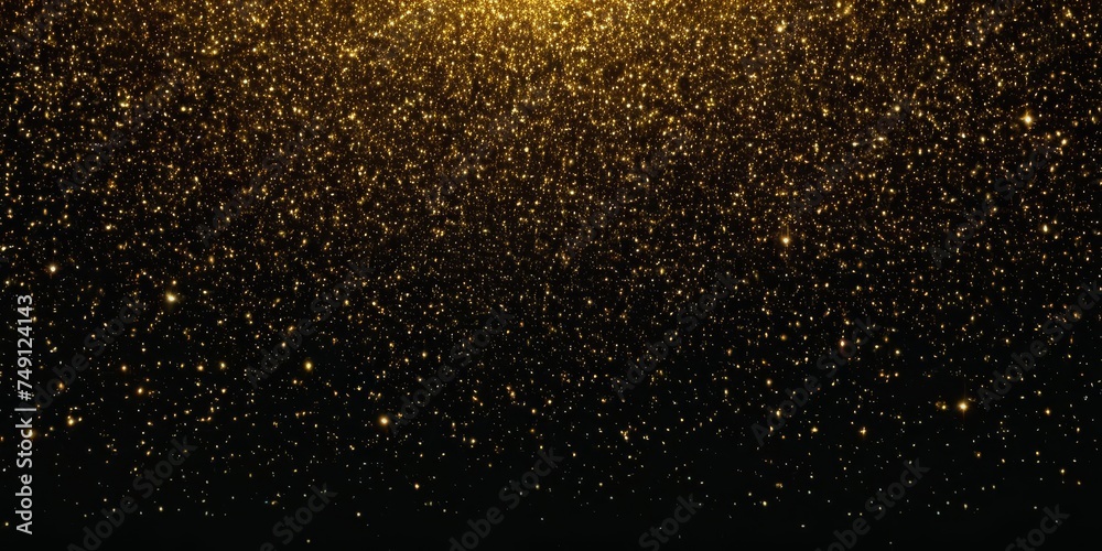 Shiny gloss gold texture background material with copy space galactic star dust in black space Shiny gloss gold texture background material with copy space galactic star dust in black space