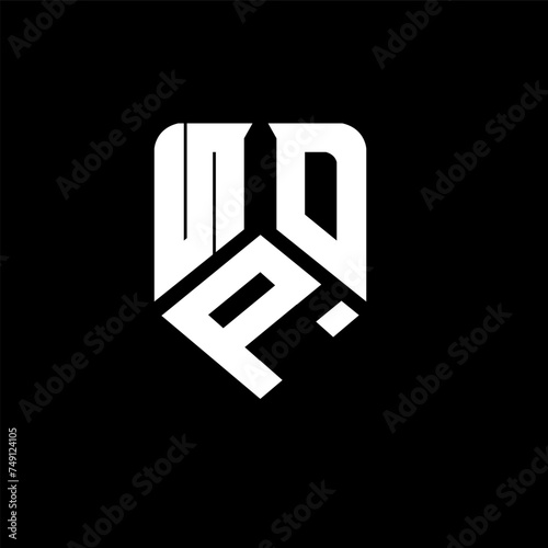 NPO letter logo design on black background. NPO creative initials letter logo concept. NPO letter design.
 photo