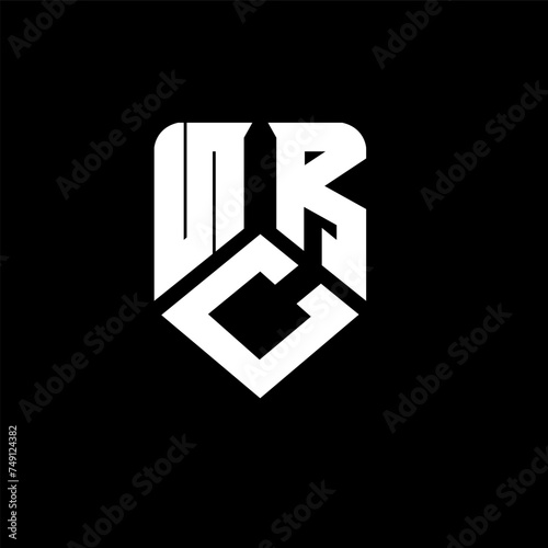 NCR letter logo design on black background. NCR creative initials letter logo concept. NCR letter design.
 photo