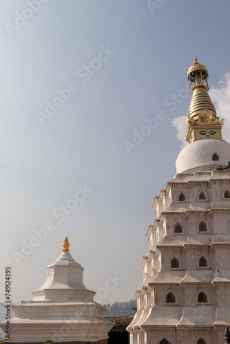 Small stupa beside Swayambhunath Stupa(Monkey Temple), Kathmandu, Nepal, the World Hritage Site declared by UNESCO photo