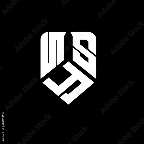 NYS letter logo design on black background. NYS creative initials letter logo concept. NYS letter design.
 photo