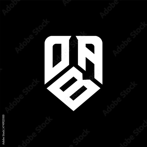 OBA letter logo design on black background. OBA creative initials letter logo concept. OBA letter design.
