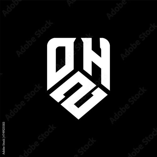OZH letter logo design on black background. OZH creative initials letter logo concept. OZH letter design.
