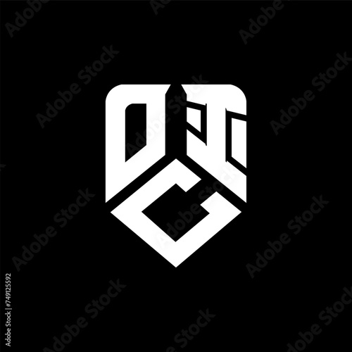 OCI letter logo design on black background. OCI creative initials letter logo concept. OCI letter design.
