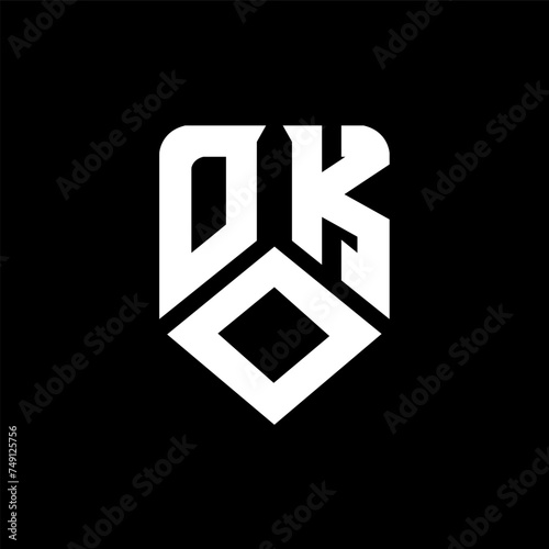 OOK letter logo design on black background. OOK creative initials letter logo concept. OOK letter design.
 photo