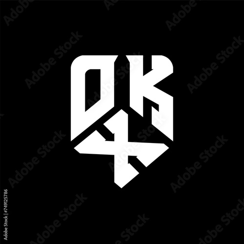 OXK letter logo design on black background. OXK creative initials letter logo concept. OXK letter design. 