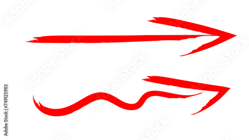 Brush strokes, red ink lines, vector abstract set with paint brush grunge texture on transparent background. Paintbrush strokes and ink smear stains. doodle underlines. vector illustration