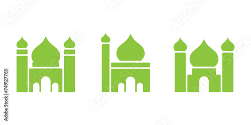 vector icon set of mosque ,mosque sign, for various template