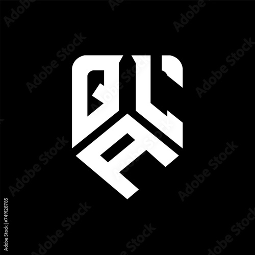 QAL letter logo design on black background. QAL creative initials letter logo concept. QAL letter design.
 photo