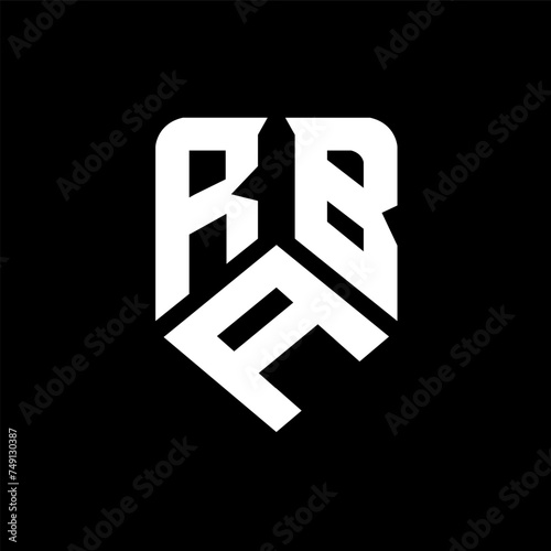 RAB letter logo design on black background. RAB creative initials letter logo concept. RAB letter design.
