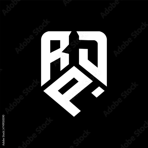 RPD letter logo design on black background. RPD creative initials letter logo concept. RPD letter design.
 photo