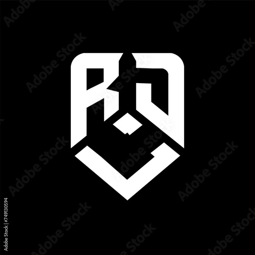 RLD letter logo design on black background. RLD creative initials letter logo concept. RLD letter design.
 photo