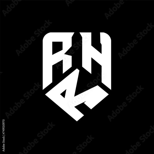 RRH letter logo design on black background. RRH creative initials letter logo concept. RRH letter design.
 photo