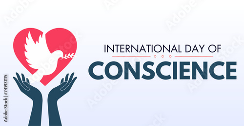 Celebration banner design for International Day of Conscience