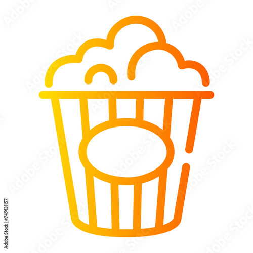 popcorn Line Gradient Icon