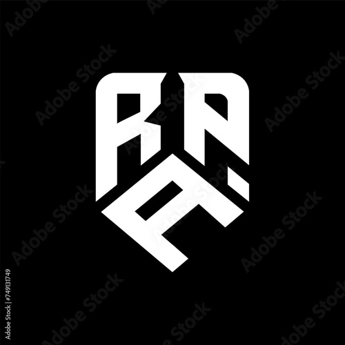 RAP letter logo design on black background. RAP creative initials letter logo concept. RAP letter design.

