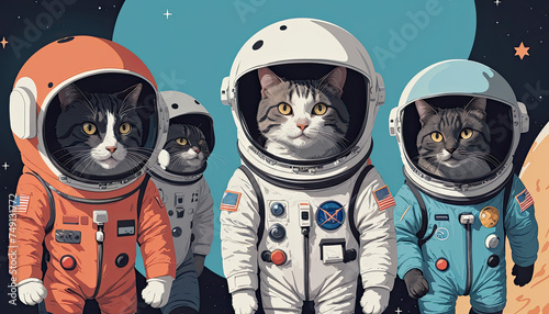 astronaut and spaceship or astronaut in space or cat astronaut in space or astronaut cat or astronaut with cat or cat cosplay astronaut or cat costume astronaut