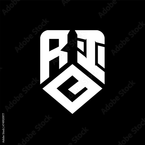 RQI letter logo design on black background. RQI creative initials letter logo concept. RQI letter design. 