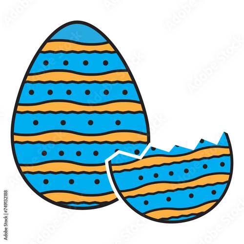 Easter egg hunt. Easter rabbit set. Bunny outline vector illustration. Bunny rabbit cut out on easter egg isolated. Easter egg vector illustration