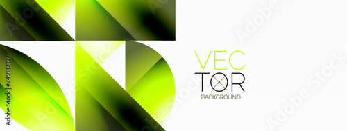 Serene gradient template. Circles and triangles mingle in minimalist perfection. Gentle fusion of forms and hues creates balanced yet captivating backdrop, embodying modern sophistication
