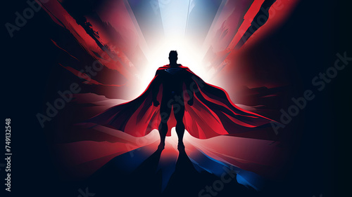 An illustrated masterpiece features a savvy and brilliant superhero striking a pose against a pure background, emanating both power and charisma.