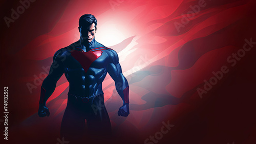 An illustrated masterpiece features a savvy and brilliant superhero striking a pose against a pure background, emanating both power and charisma.