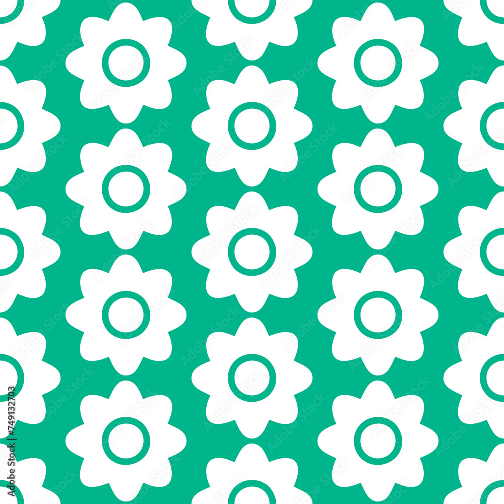 Flowers Seamless Repeat Pattern Background