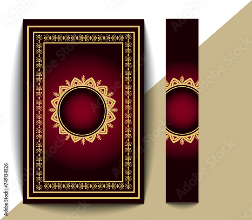 Islamic book cover design.All types of islamic template.vector illustration. Ornamental illustration. color change possible.