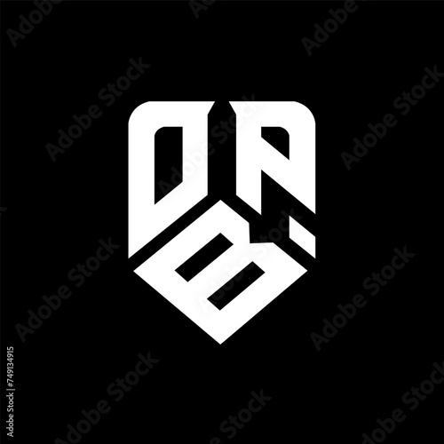 OBP letter logo design on black background. OBP creative initials letter logo concept. OBP letter design.
