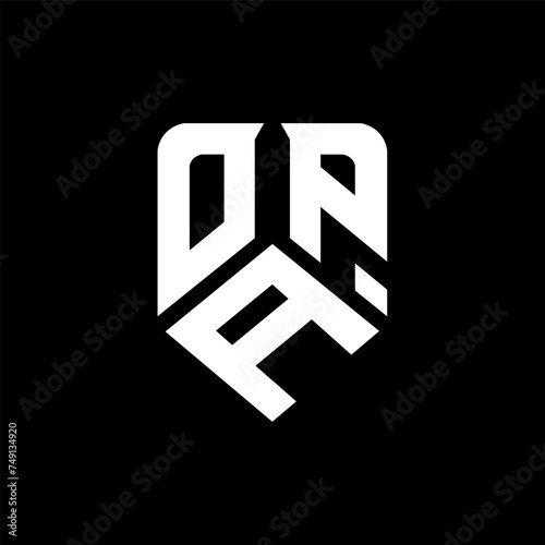 OAP letter logo design on black background. OAP creative initials letter logo concept. OAP letter design.
 photo