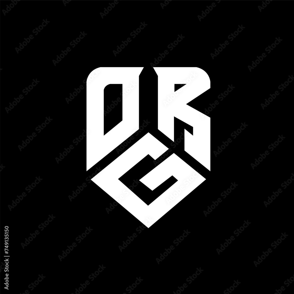 OGR letter logo design on black background. OGR creative initials letter logo concept. OGR letter design.
 - obrazy, fototapety, plakaty 