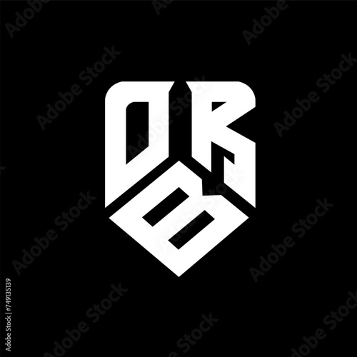 OBR letter logo design on black background. OBR creative initials letter logo concept. OBR letter design.
