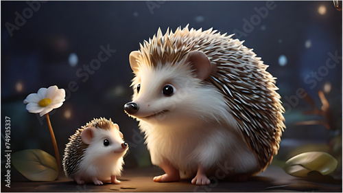 hedgehog in the snow