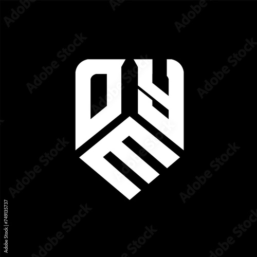 OWY letter logo design on black background. OWY creative initials letter logo concept. OWY letter design.
 photo