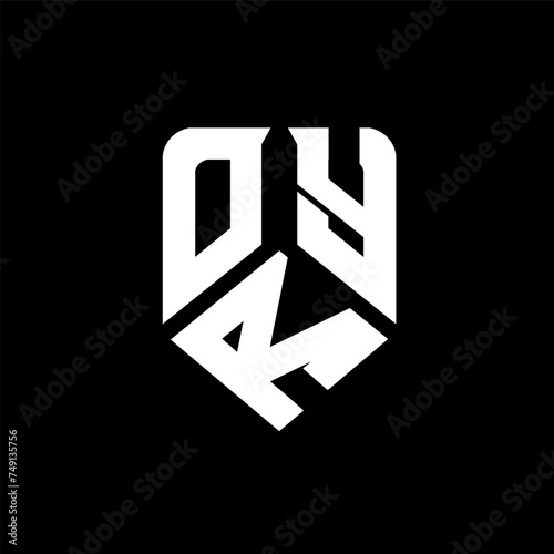 ORY letter logo design on black background. ORY creative initials letter logo concept. ORY letter design.
 photo
