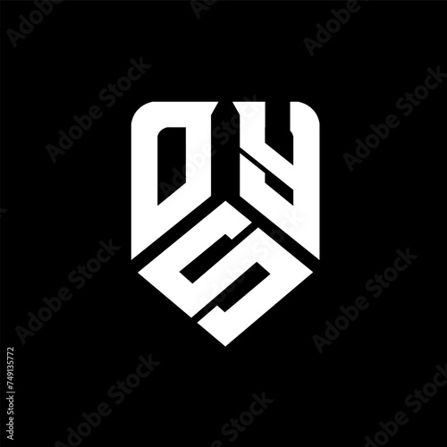 OSY letter logo design on black background. OSY creative initials letter logo concept. OSY letter design.
 photo