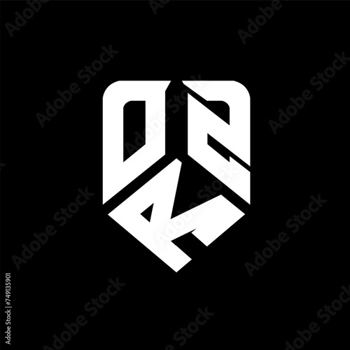 ORZ letter logo design on black background. ORZ creative initials letter logo concept. ORZ letter design.
 photo
