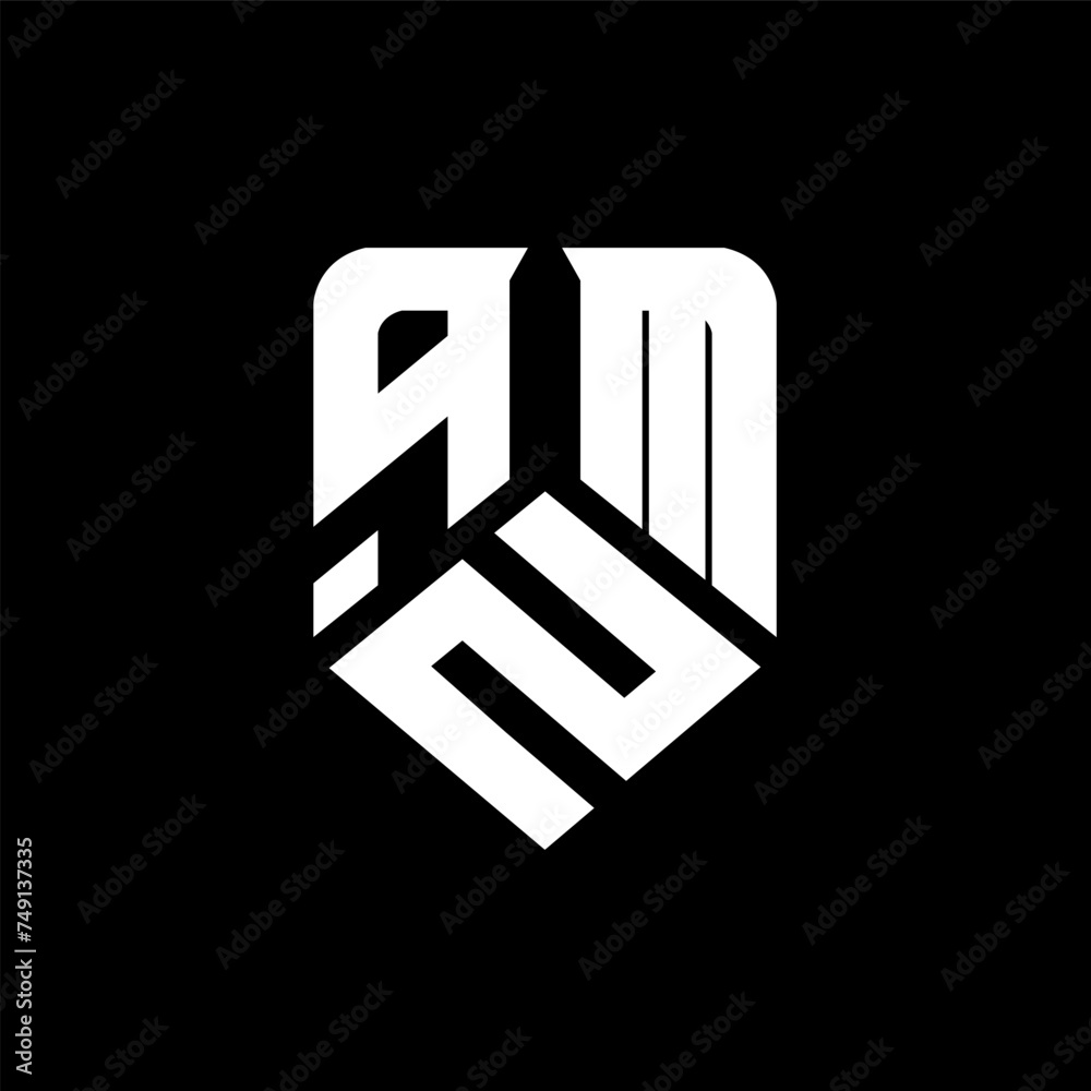 qZM letter logo design on black background. qZM creative initials letter logo concept. qZM letter design.
