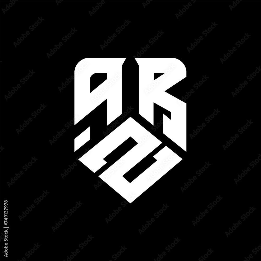 qZR letter logo design on black background. qZR creative initials letter logo concept. qZR letter design.
