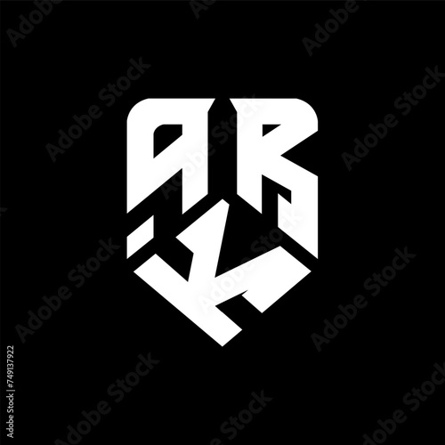 qKR letter logo design on black background. qKR creative initials letter logo concept. qKR letter design. 