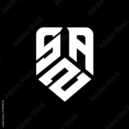 SZA letter logo design on black background. SZA creative initials letter logo concept. SZA letter design.

