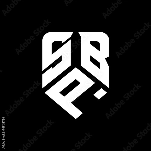 SPB letter logo design on black background. SPB creative initials letter logo concept. SPB letter design.
 photo