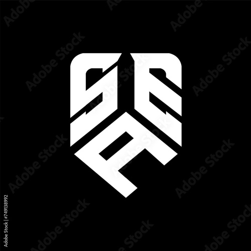 SAE letter logo design on black background. SAE creative initials letter logo concept. SAE letter design.
