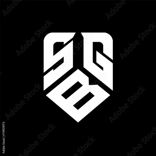 SBG letter logo design on black background. SBG creative initials letter logo concept. SBG letter design.

