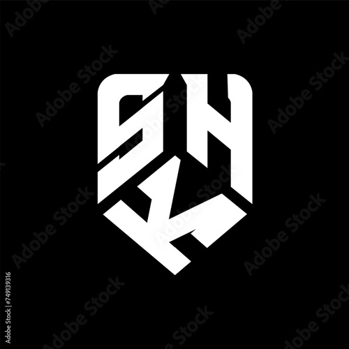 SKH letter logo design on black background. SKH creative initials letter logo concept. SKH letter design. 