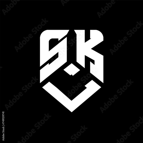 SLK letter logo design on black background. SLK creative initials letter logo concept. SLK letter design.
 photo